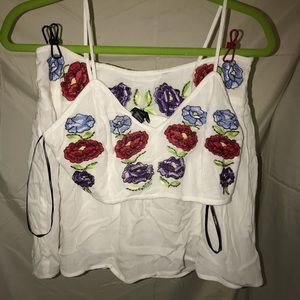 Two piece crop top and skirt!